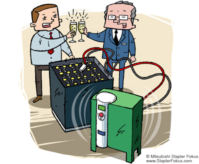 Illustration Gabelstaplerbatterie